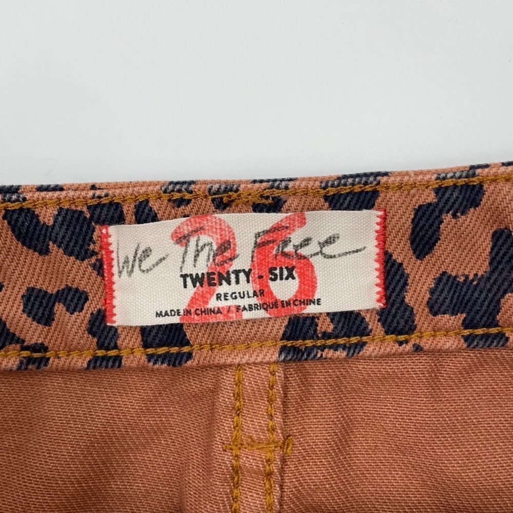 Free People We the Free Animal Print Full Zip Mini Skirt Womens Size 26 Casual - Picture 3 of 8